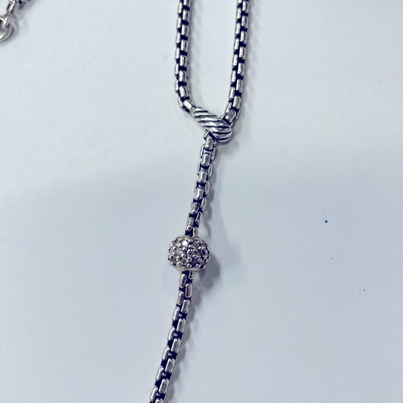 David Yurman Pearl Sterling Silver Y Drop Necklace - Picture 11 of 11